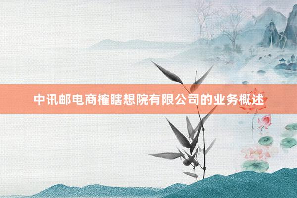中讯邮电商榷瞎想院有限公司的业务概述